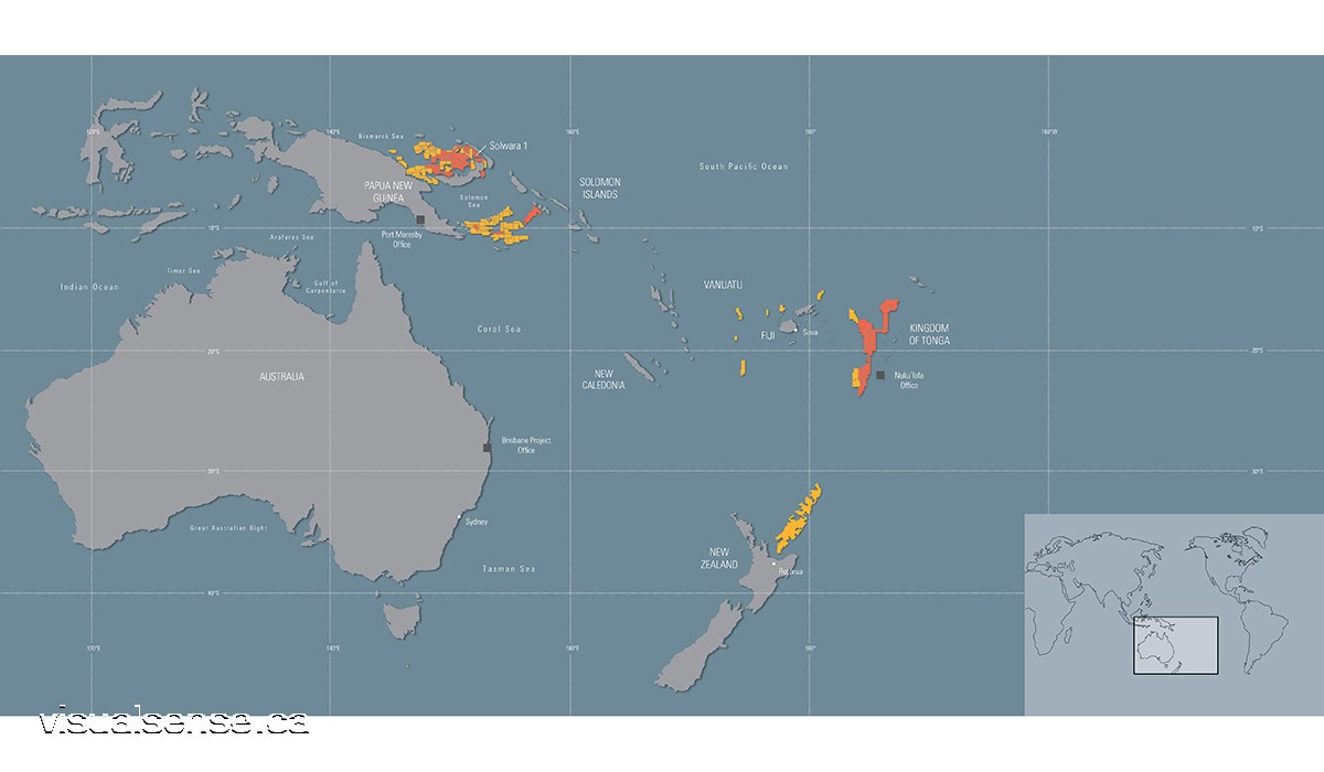 South Pacific Map