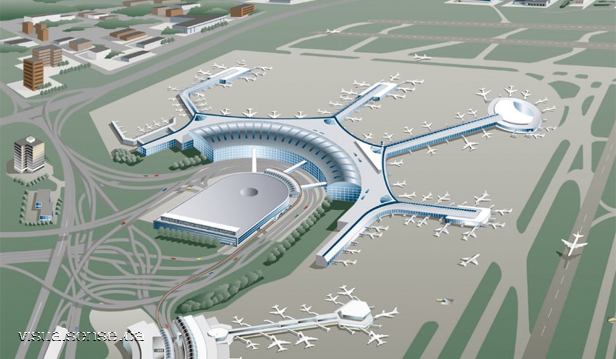 Toronto Pearson Airport Illustration