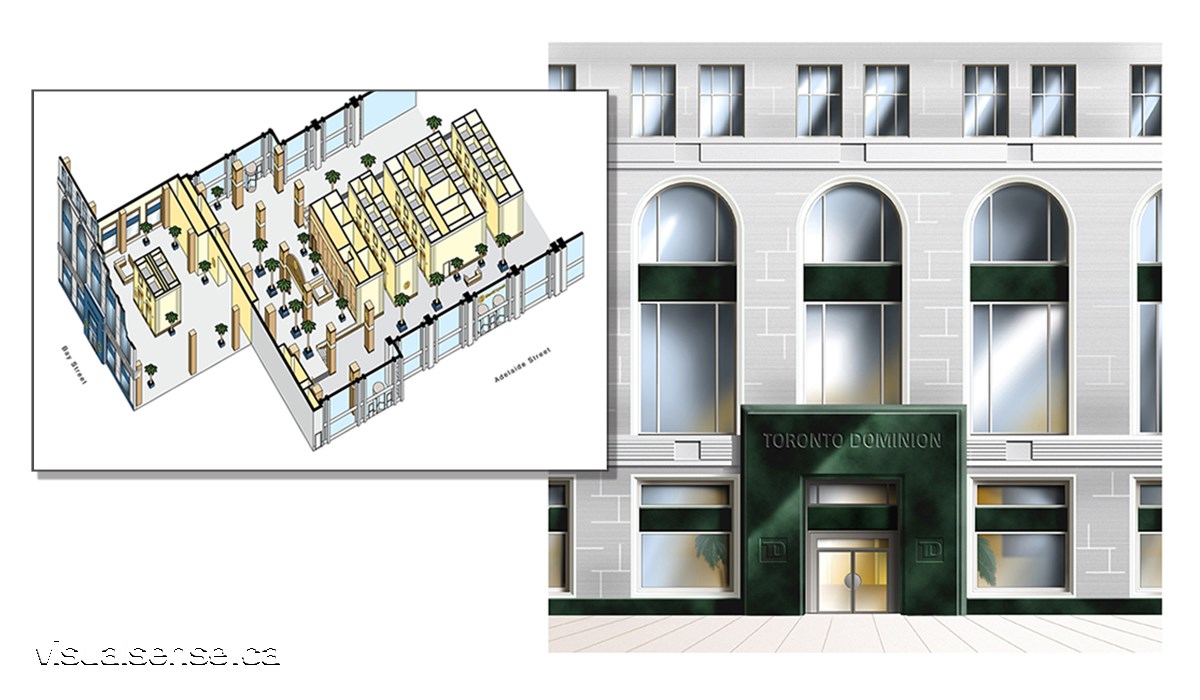 Bank Entrance Illustration