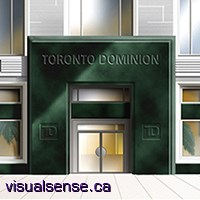 Bank Entrance Illustration