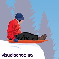 Sledding illustration