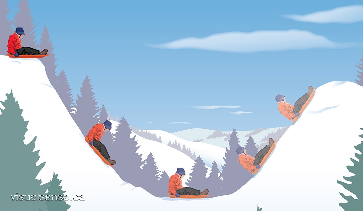 Sledding illustration