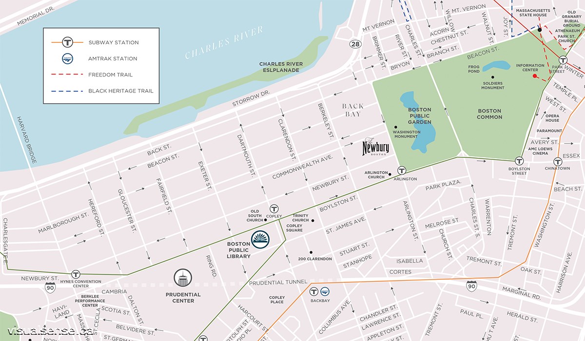 Newbury Boston Map